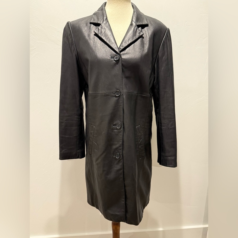 Jones New York Black Leather Jacket